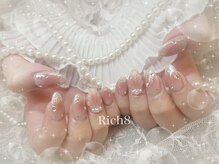 ネイルアンドまつげエクステ リッチエイト 原宿店(Rich8)/チーク×マーメイドネイル
