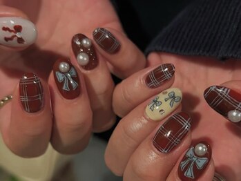 タロ(talo)/大阪/中津》リボンネイル