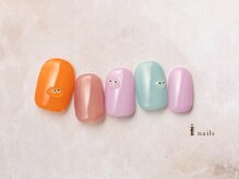 アイネイルズ 横浜EAST店(I-nails)/カラフルキョロキョロネイル