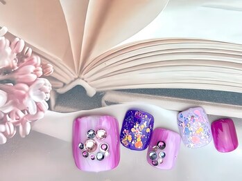 ネイルサロン&スクール ジーナ(GINA)/パープル×たっぷりホログラム