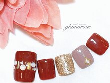 ネイルグラマラス 西新井店/《フットネイル》大人上品