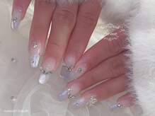 フィオナ 大久保店(Fiona)/マグネットフレンチネイル#韓国