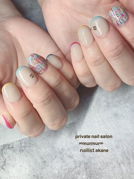 プライベート ネイルサロン マーマ(murmur)/スキニーフレンチデザイン