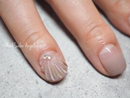人魚の鱗ネイル