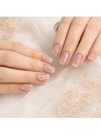 シンプルベージュネイル