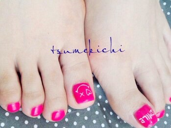 ネイルサロン 爪吉/ワンカラーにちょい足が可愛♪