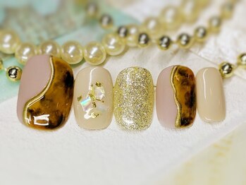 ネイルアンドアイラッシュ ブレス エスパル山形本店(BLESS)/べっ甲ネイル