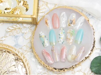 福ネイル(nail)の写真/【スカルプ/カラグラorラメグラorワンカラー¥7500】自爪にコンプレックスのある方も形を綺麗に◎