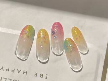 ターラ(Tara)/カラフルグラデーションネイル