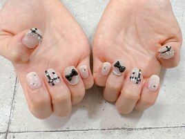 ショートリボンネイル