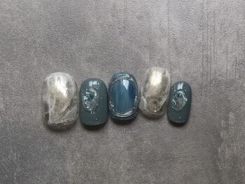 カラネイル 南森町店(calla nail)/くすみブルー