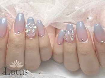 ロータス ネイルアンドアイラッシュ(Lotus)/グラデーションにリボン★