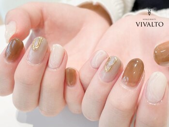ワールド ビューティ ヴィヴァルト 宝塚店(WORLD BEAUTY VIVALTO)/ニュアンス/秋ネイル