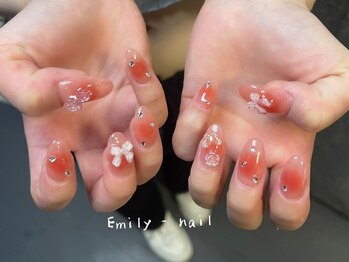 エミリー(Emily)の写真/ワンホン/韓国系ネイルが得意です★豊富なパーツとカラーで理想のネイルに◎パラジェル使用で爪に優しい♪
