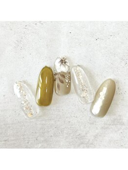 ミュナ(myuna)/マットフラワーネイル