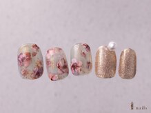 アイネイルズ 横浜WEST店(I-nails)/手描きお花パール10480円