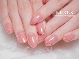 リップカラーのちゅるんネイル