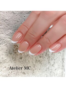 アトリエ エムシー 新富町(Atelier MC)/ワンカラー+ななめフレンチ