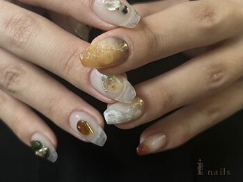 アイネイルズ 吉祥寺店(I nails)/個性派天然石モードクリアネイル