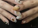 個性派天然石モードクリアネイル