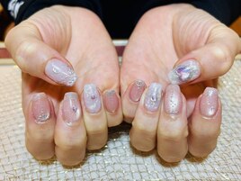 マグベースにキラキラ宝石アート