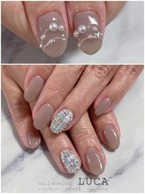 ネイルアトリエルカ(nail atelier LUCA)/W-399 カラフルツイードネイル