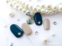 ファストネイル 立川店(FAST NAIL)/モダンニュアンス和装¥7700