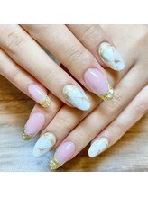 クリーク(CREEK)/スカルプマーブルガラスフレンチ