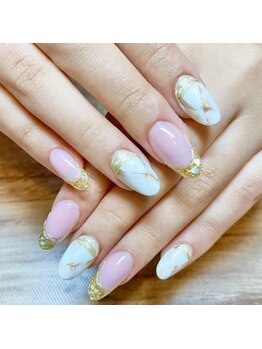 クリーク(CREEK)/スカルプマーブルガラスフレンチ