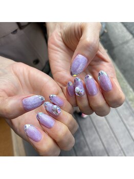 ネイルアルケー(Nail ARCHE)/マグネット×ガラスフレンチ