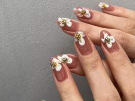 お花ネイル/ピンク