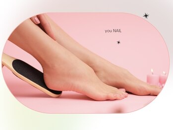 ユーネイル(you NAIL)の写真/乾燥で高くなった足裏・かかとの角質ケアはプロの手で！ジェルとセットでお得なメニューも有り◎