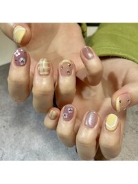 くすみニュアンスネイル