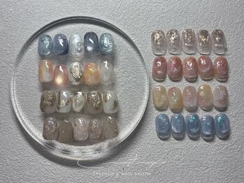 クレセントアイアンドネイル 天神大名店(Crescent Eye&Nail)の写真/【シンプルで物足りない方はこちら＊】お洒落なニュアンスnailに♪話題のミラー/マグネット/フラッシュも◎