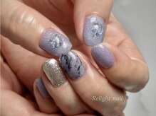 リライトネイル(Relight nail)/ドライフラワー×ニュアンス