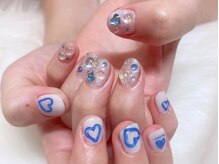 ハグ 浦和(hug)/ぷっくりハートビジューネイル