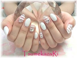 クリアラメ×ボーダー★白ホロ