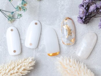 テンプテーション ネイル スタジオ(Temptation nail studio)/【シンプル】ニュアンス大理石