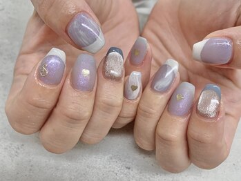 ネイルサロン ドゥ(Nail Salon Doux)/（平田）持ち込みブルーネイル