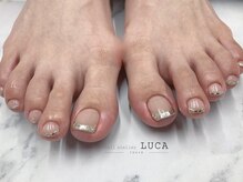 ネイルアトリエルカ(nail atelier LUCA)/M-386 ガラスフレンチネイル