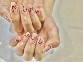 ☆個性派うねうねラインネイル☆