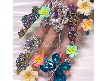 クロスネイル(CROSS nail)/2枚MAXゴテゴテ夏ネイル