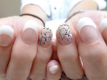 アミュリー ネイル アトリエ(Amury nail atelier)/手書きレースフレンチネイル★