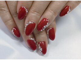 キラキラストーンネイル