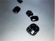オーラリー ネイル アート メゾン(ORRERY nail art maison)/フット / ガーリーブラック