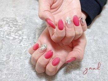 ワイネイル(Y.nail)/ピンクとラメグラ