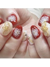 ネイルージュ 梅ヶ丘店(Nailouge)/和柄ネイル☆