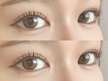 ユル 西梅田(yur)の写真/ダメージ軽減のまつ毛パーマ、自まつ毛のようなフラットラッシュで白目が綺麗に見えるパッチリ目元へ！