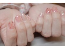 ハートのバレンタインネイル