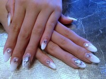 白グラデーション×きらきら